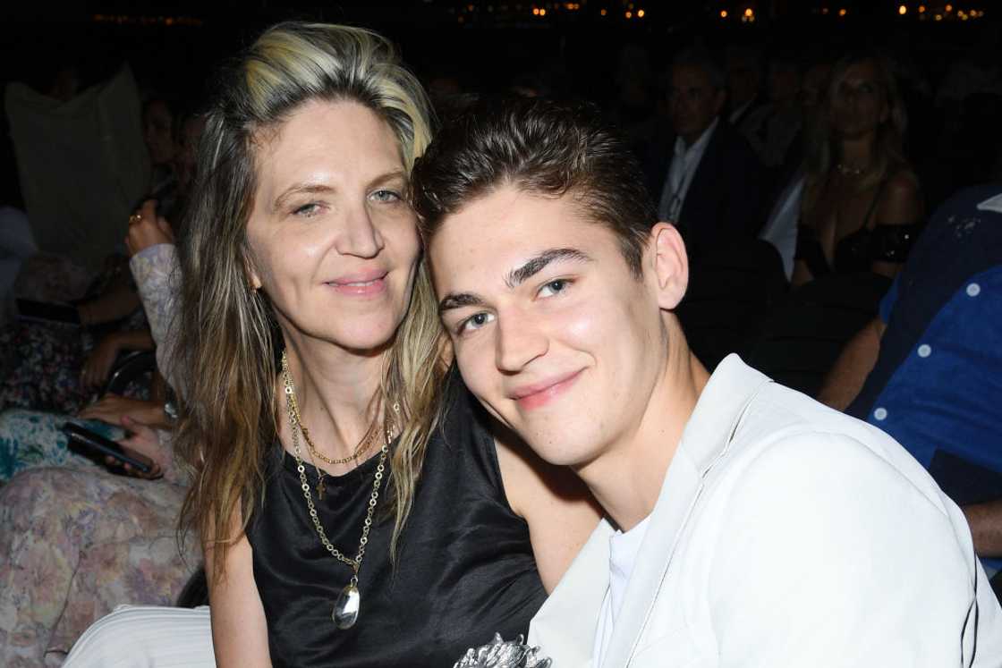 Martha Fiennes and Hero Fiennes Tiffin posing for a photo Martha Fiennes and Hero Fiennes Tiffin posing for a photo