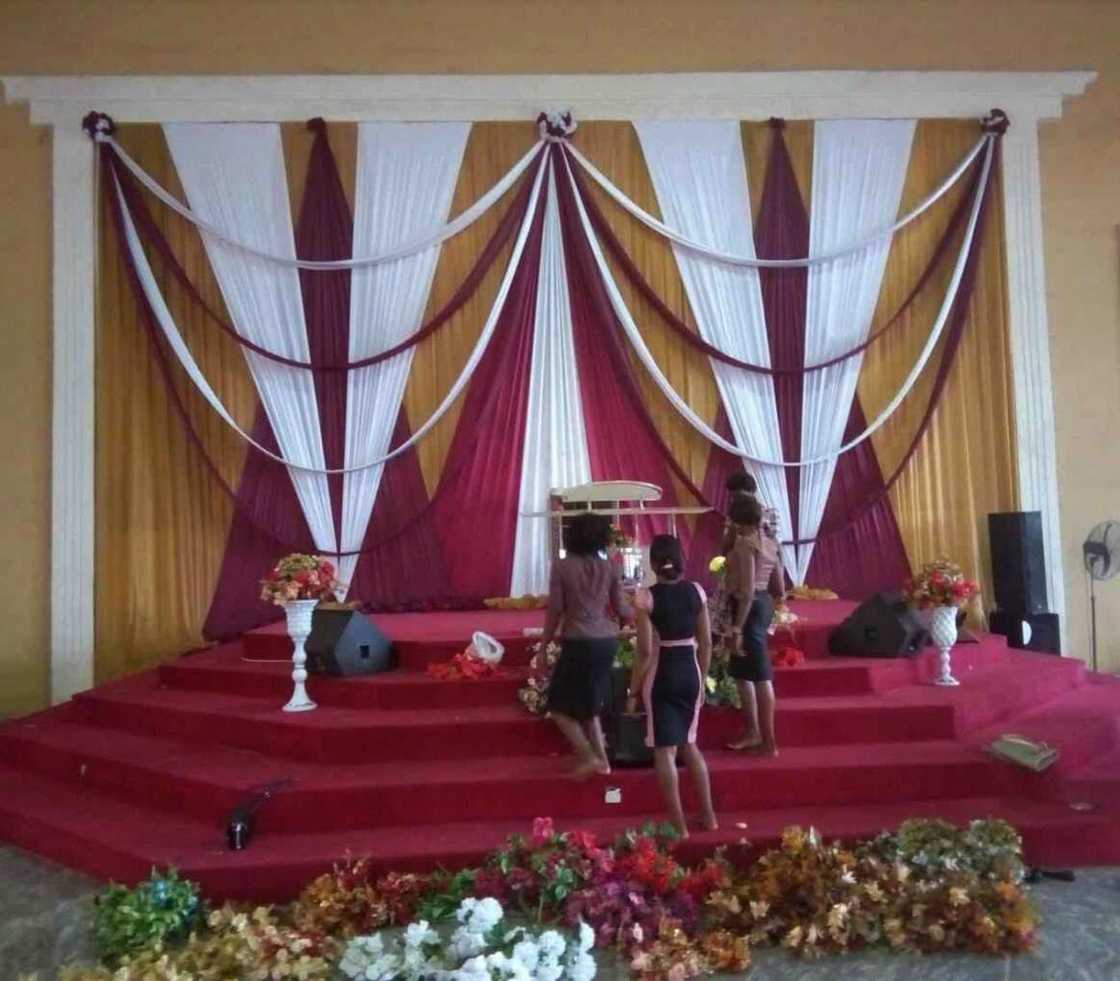 Nigerian traditional church decor for wedding Nigerian traditional church decor for wedding