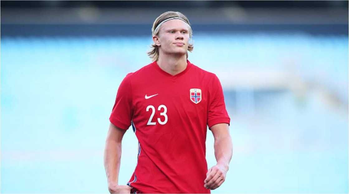 Jubilation at Etihad Stadium After Erling Haaland Is Spotted With Manchester City Star Riyad Mahrez Jubilation at Etihad Stadium After Erling Haaland Is Spotted With Manchester City Star Riyad Mahrez