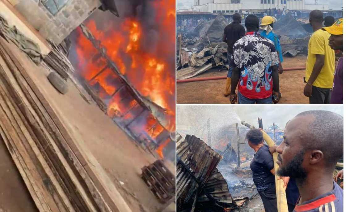 gobara ta janyo asarar dukiya mai yawa a Ogun gobara ta janyo asarar dukiya mai yawa a Ogun