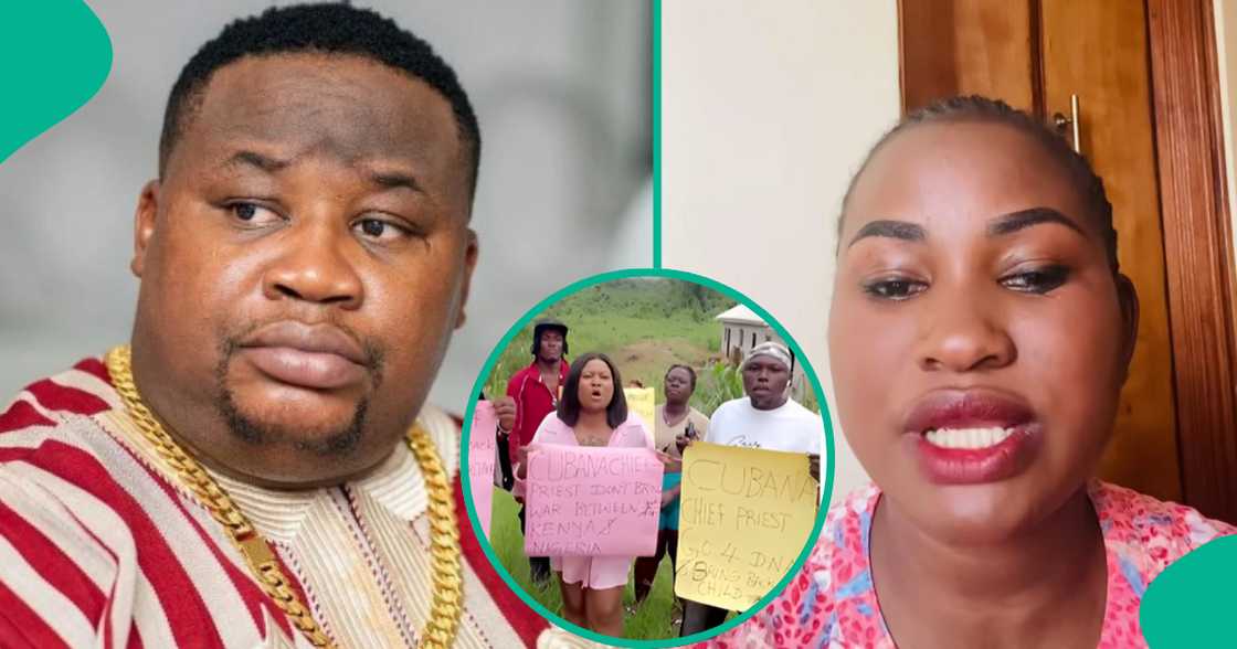 Esther Sky shows support for Hellen Ati as she demands Cubana Chiefpriest take a DNA test. Esther Sky shows support for Hellen Ati as she demands Cubana Chiefpriest take a DNA test.