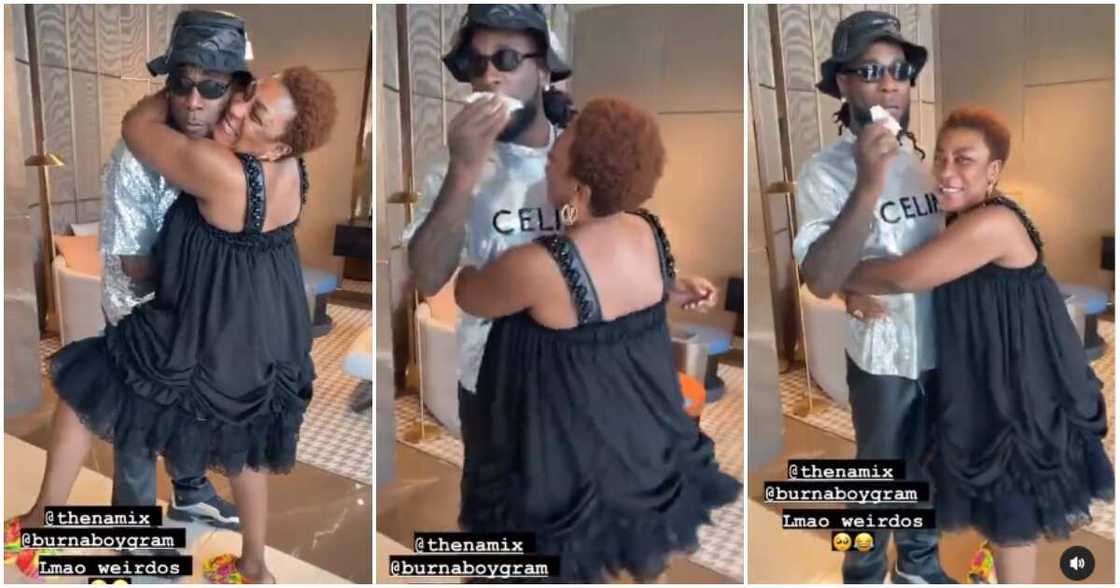 Burna Boy and mother Bose Ogulu. Burna Boy and mother Bose Ogulu.