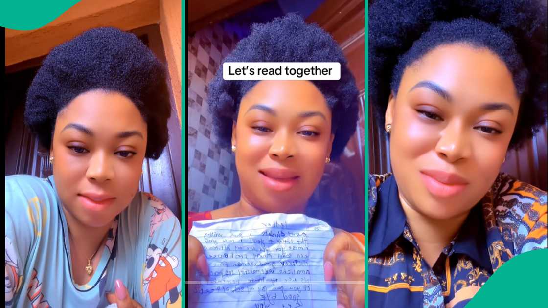 Lady shares content of letter she received from young boy. Lady shares content of letter she received from young boy.