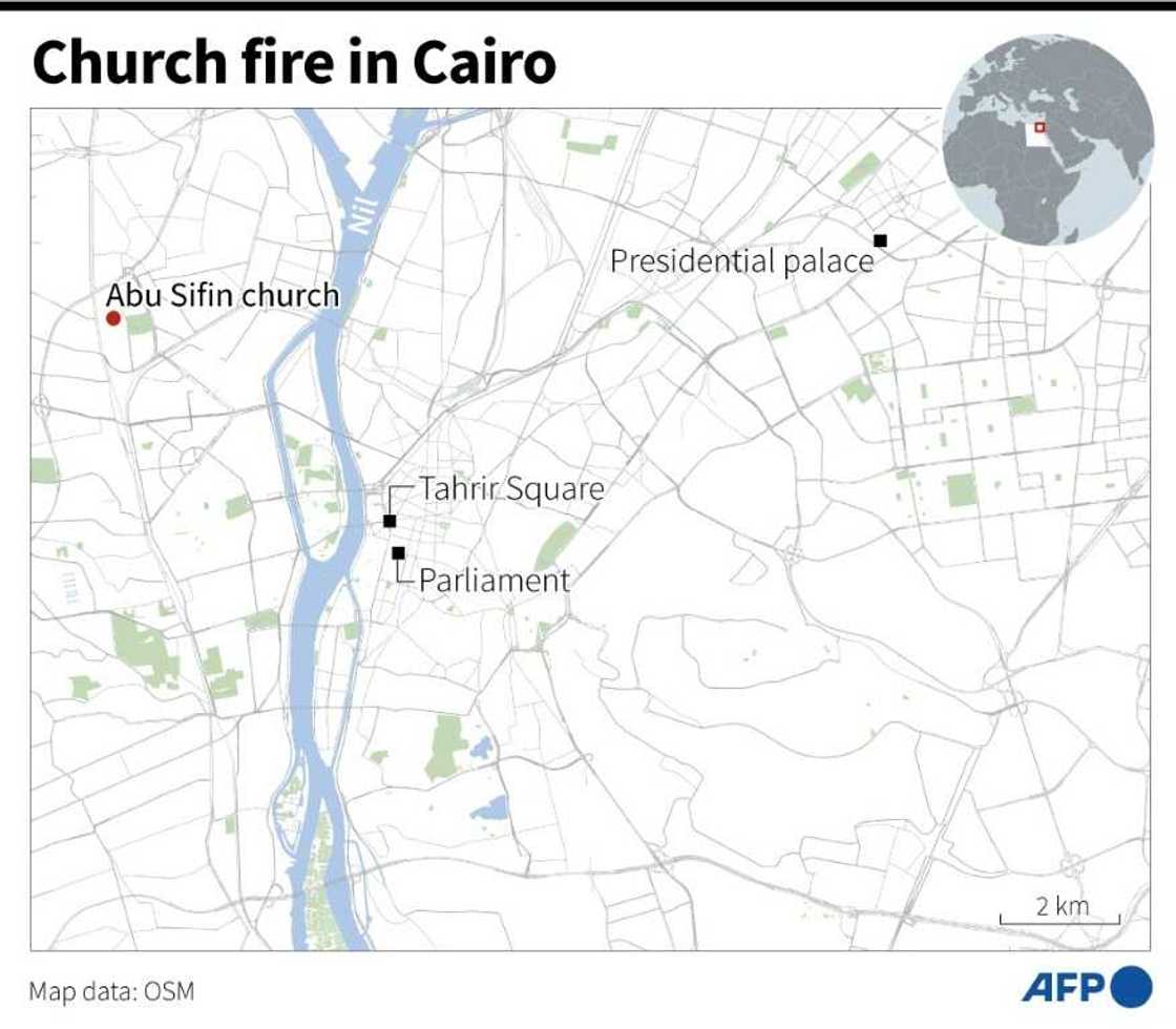 Fire in Cairo church Fire in Cairo church