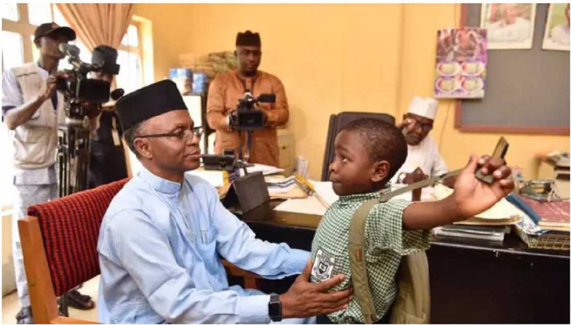 Gwamna Nasir El-Rufai da Dansa Al-Sadiq Gwamna Nasir El-Rufai da Dansa Al-Sadiq