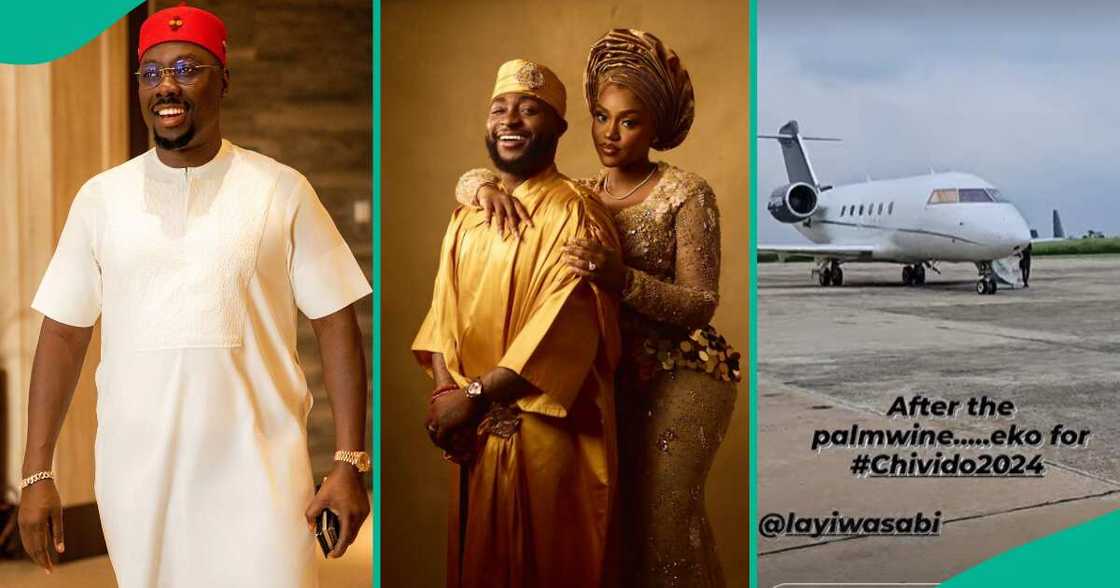 Obi Cubana, Obasanjo, Layi Wasabi, others at Davido's wedding. Obi Cubana, Obasanjo, Layi Wasabi, others at Davido's wedding.
