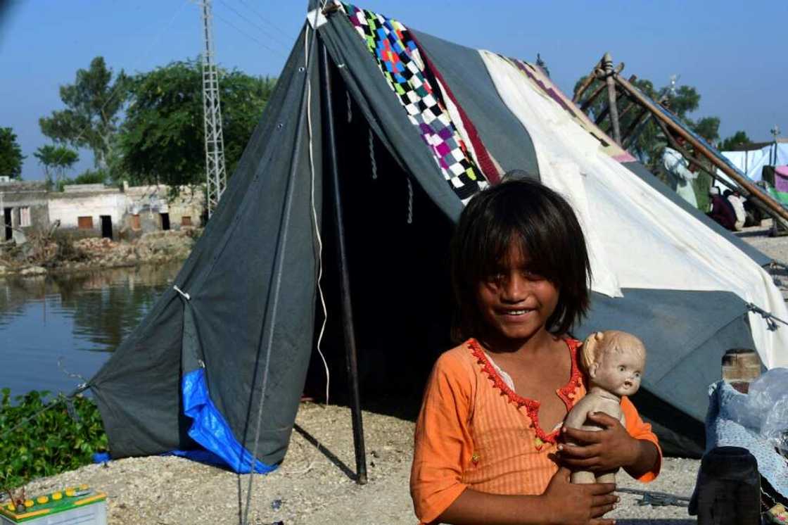 Tent camps have mushroomed across flood-hit areas of Pakistan, where displaced people have been forced to move to high ground