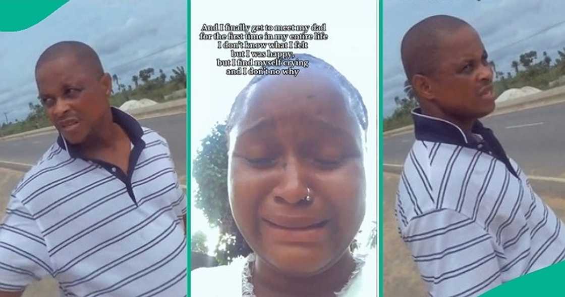 Lady cries aft seeing her dada for the archetypal clip successful her life. Lady cries aft seeing her dada for the archetypal clip successful her life.