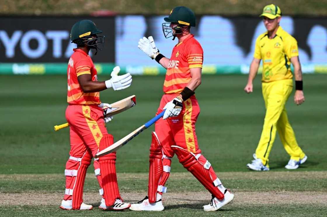 Zimbabwe celebrated a historic win over Australia Saturday, beating the powerhouse on its home turf for the first time ever