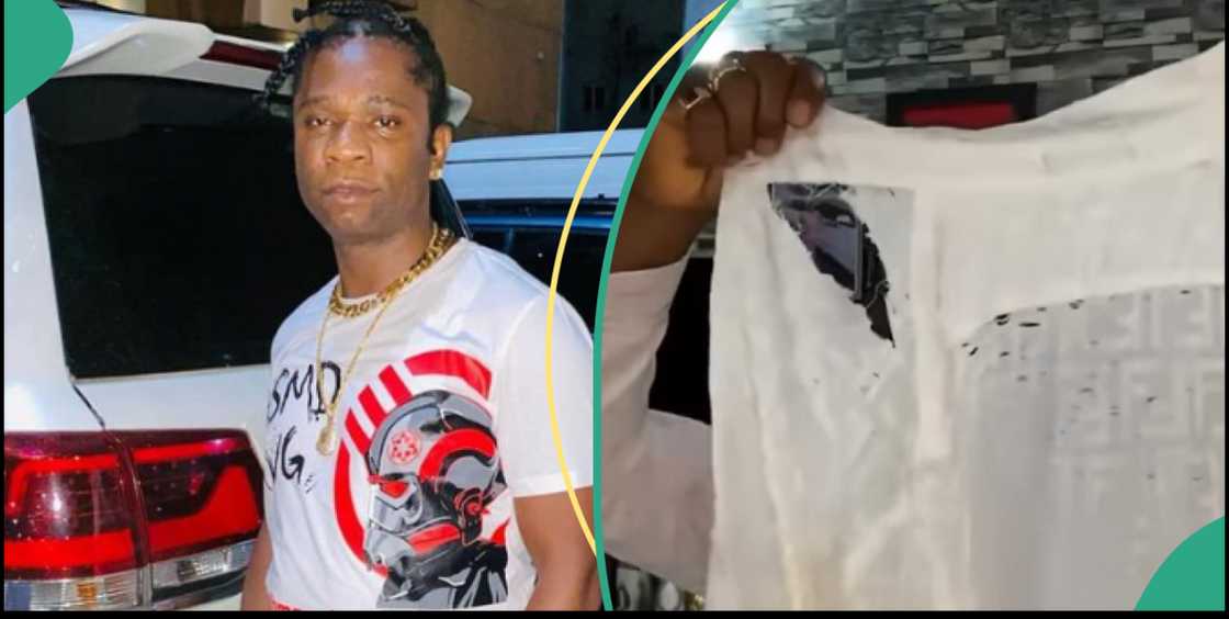 Speed Darlington cries out after bleach damaged white shirt he’s using to search for wife