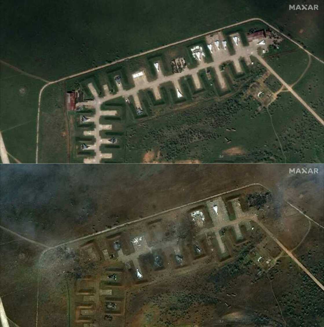 The blasts came exactly a week after an attack on an air base which a senior Ukrainian official speaking on condition of anonymity described as a "well-prepared, special partisan job" The blasts came exactly a week after an attack on an air base which a senior Ukrainian official speaking on condition of anonymity described as a "well-prepared, special partisan job"