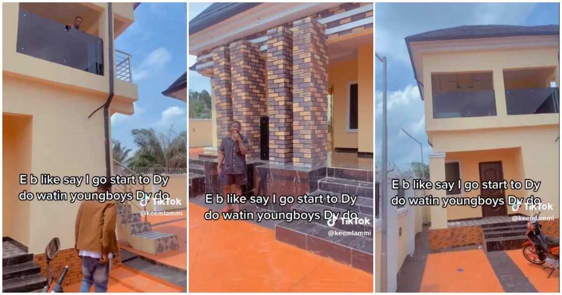 Man screams, new house, friend Man screams, new house, friend