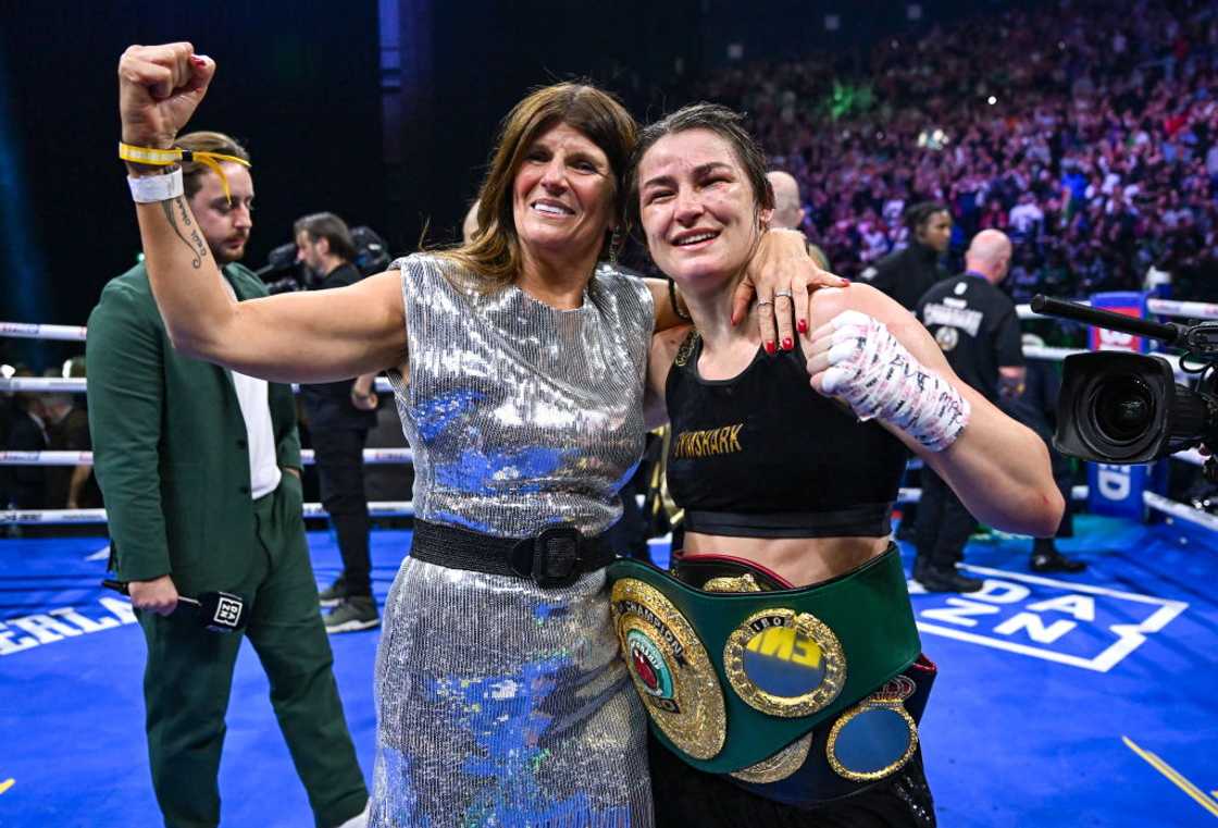 Katie Taylor with her mother Bridget Taylor in Dublin. Katie Taylor with her mother Bridget Taylor in Dublin.