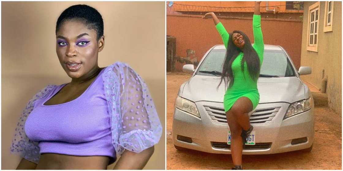 Popular Skit-Maker Miss Ezeani Happy As She Buys Her First Car, Names It Storm Popular Skit-Maker Miss Ezeani Happy As She Buys Her First Car, Names It Storm