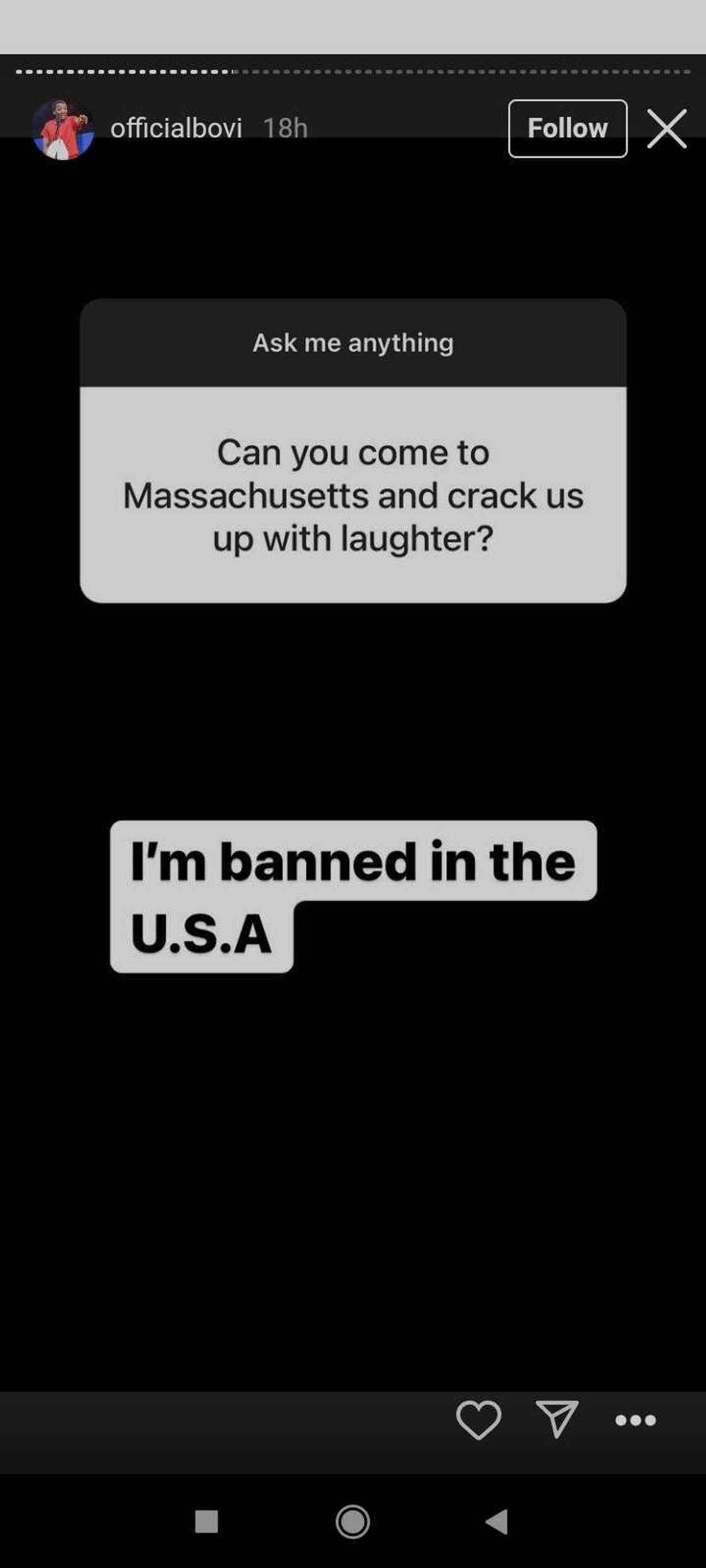 Bovi answers question Bovi answers question