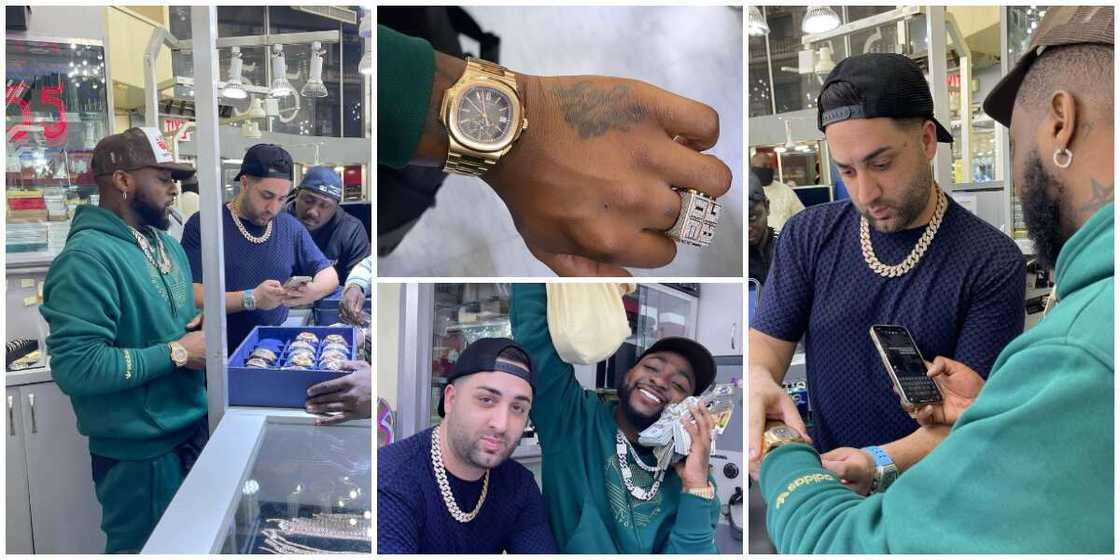 Davido cops Patek Philippe wristwatch. Davido cops Patek Philippe wristwatch.
