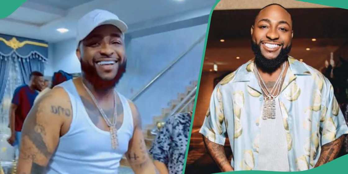 Video of little boy kneeling down to greet Davido trends. Video of little boy kneeling down to greet Davido trends.