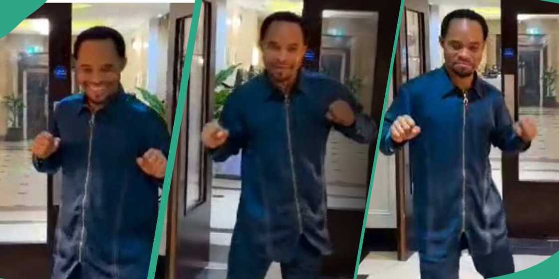 Prophet Odumeje danced and showed excitement Prophet Odumeje danced and showed excitement