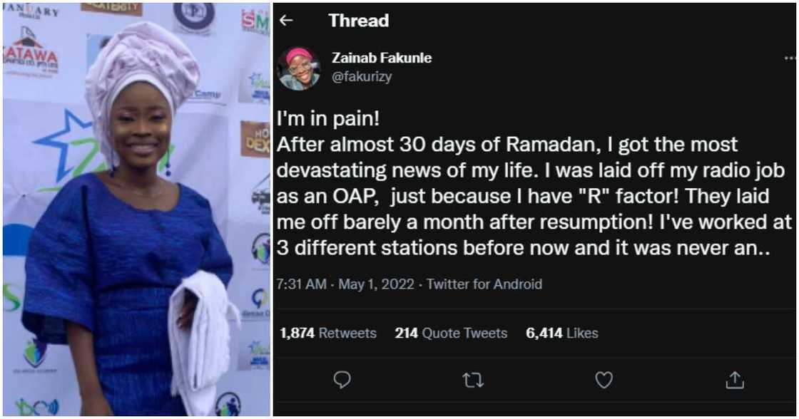 Lady cries out over her lost job on social media Lady cries out over her lost job on social media