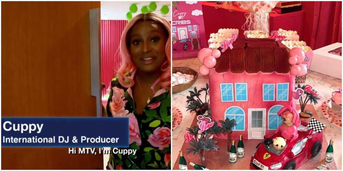 DJ Cuppy's pink penthouse, MTV Cribs. DJ Cuppy's pink penthouse, MTV Cribs.