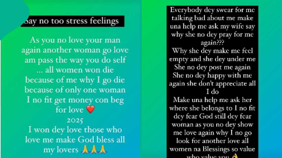 Portable subs his wife via IG story. Portable subs his wife via IG story.