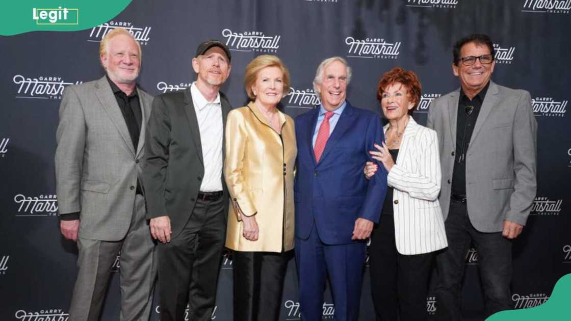 Don Most, Ron Howard, Barbara Marshall, Henry Winkler, Marion Ross and Anson Williams