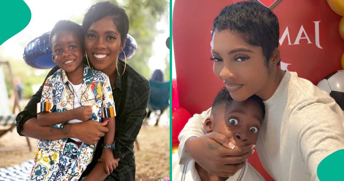 Nigerian singer Tiwa Savage celebrates son Jamil's 10th birthday. Nigerian singer Tiwa Savage celebrates son Jamil's 10th birthday.