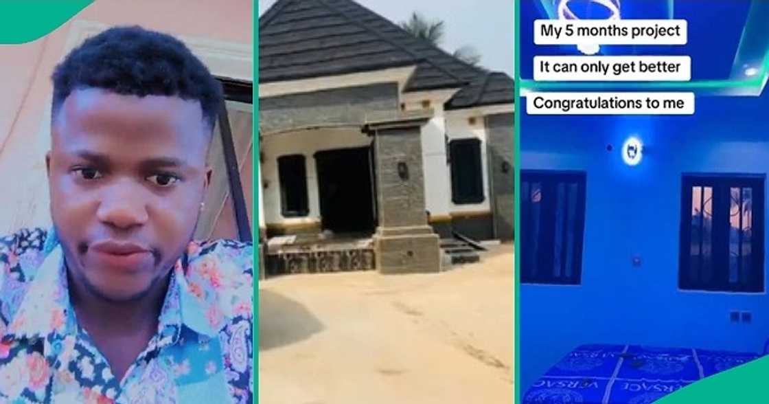 Man shows off his new house Man shows off his new house