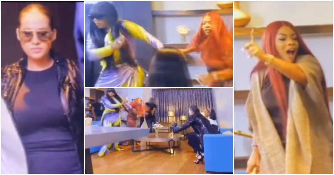 Carolyn Hutchings and Laura Ikeji fight dirty, Real Housewives of Lagos Carolyn Hutchings and Laura Ikeji fight dirty, Real Housewives of Lagos