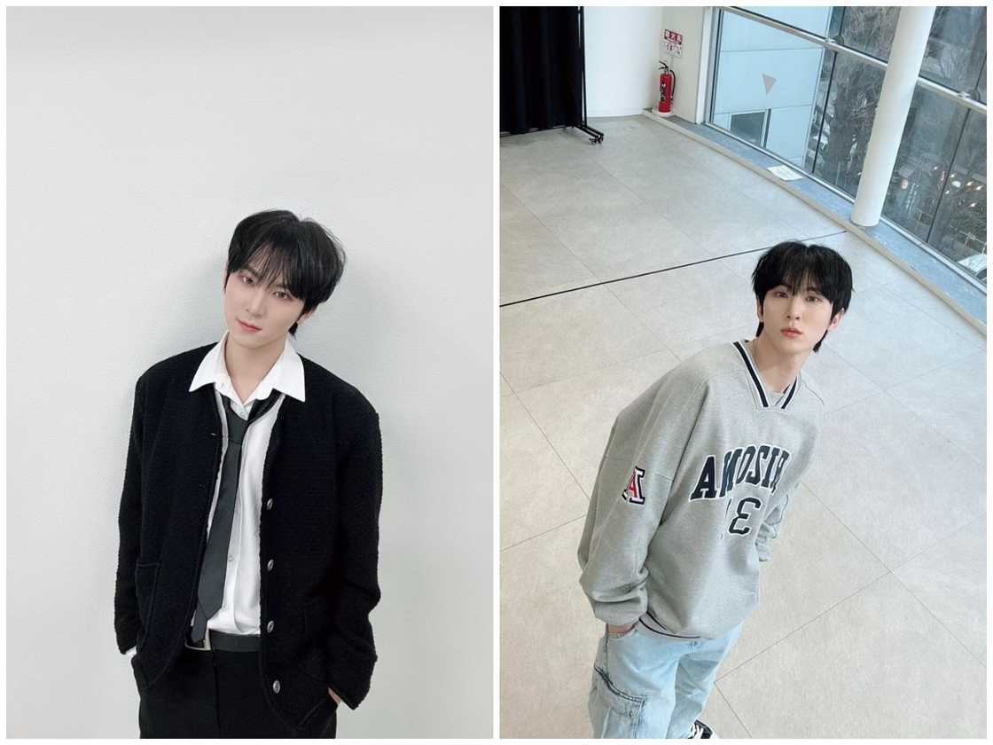 Singer Minjae posing for photos Singer Minjae posing for photos
