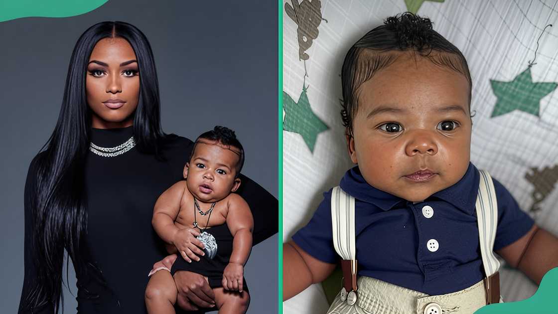 Camille Valmon posing with her son Tyreek D' Shaun Hill Jr. (L). Baby Tyreek D' Shaun posing for a photo (R) Camille Valmon posing with her son Tyreek D' Shaun Hill Jr. (L). Baby Tyreek D' Shaun posing for a photo (R)
