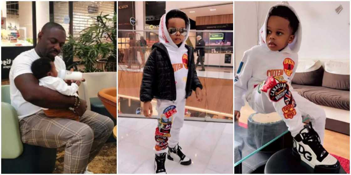 Jim Iyke and son Jim Iyke and son