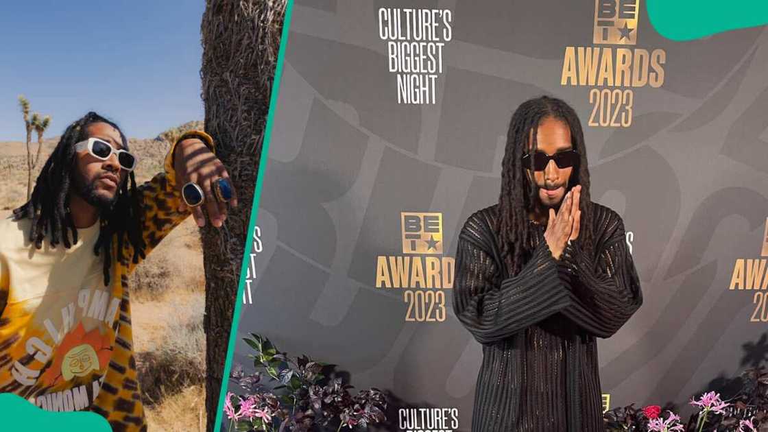 Omarion posing outdoors (L). O’Ryan Browner during BET Awards in 2023 (R)