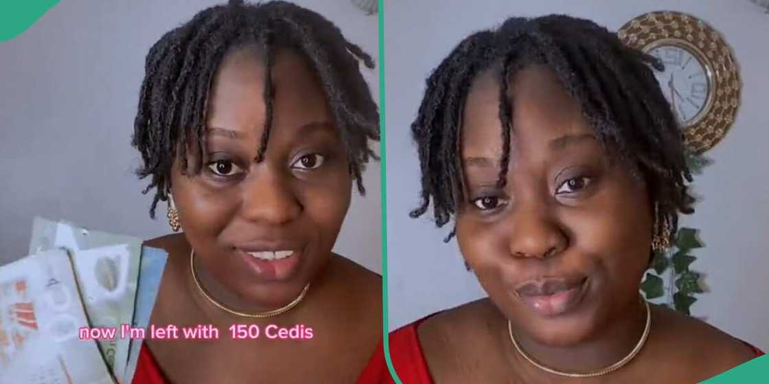 Lady brings Ghana Cedis to Nigeria.