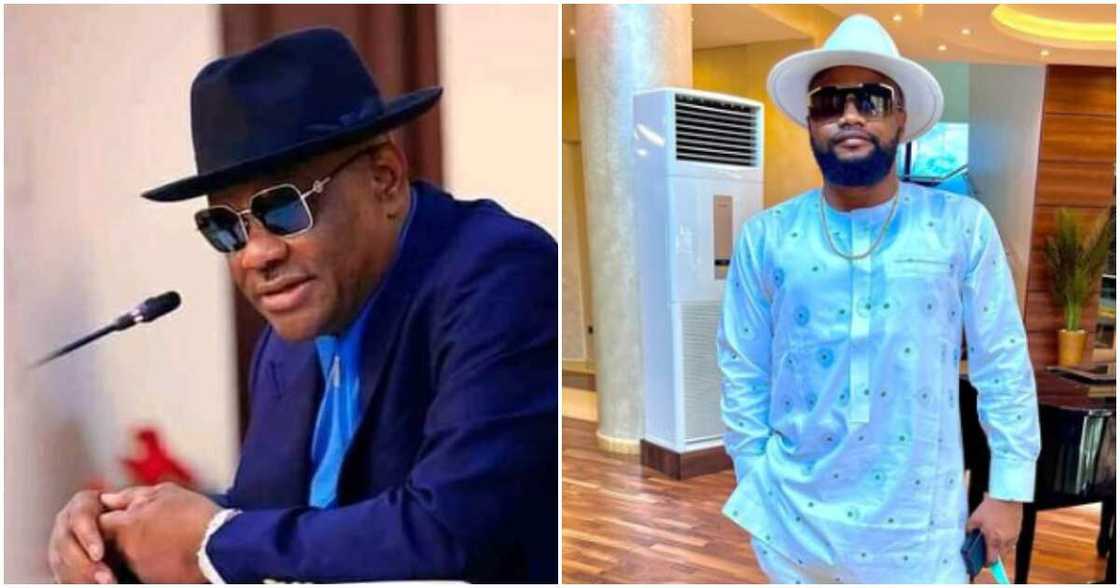 Singer Sensational Bamidele and Governor Wike Singer Sensational Bamidele and Governor Wike