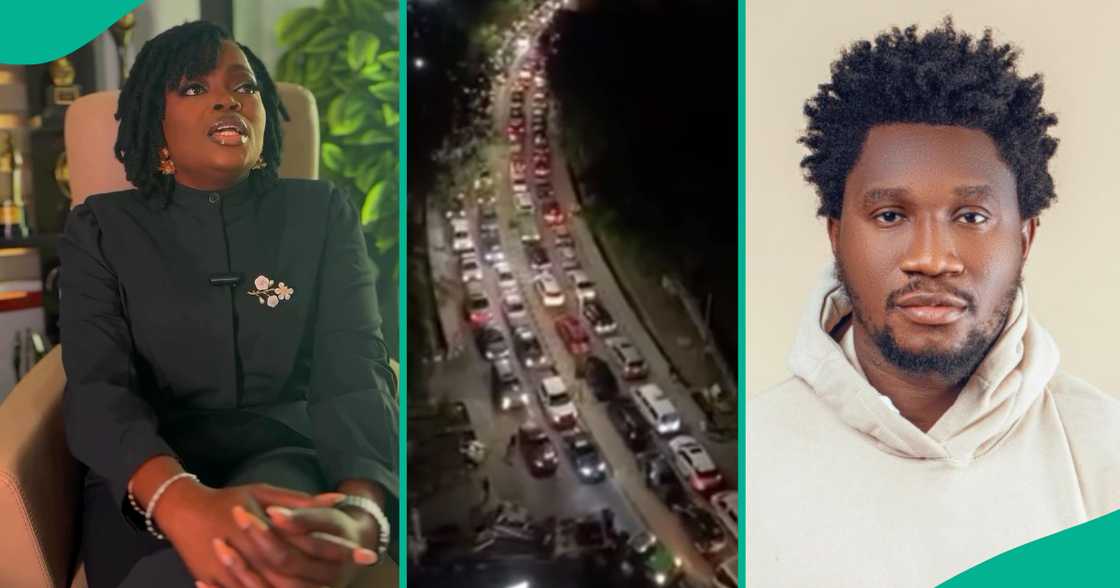 Funke Akindele, Nasboi react to heavy traffic gridlock. Funke Akindele, Nasboi react to heavy traffic gridlock.