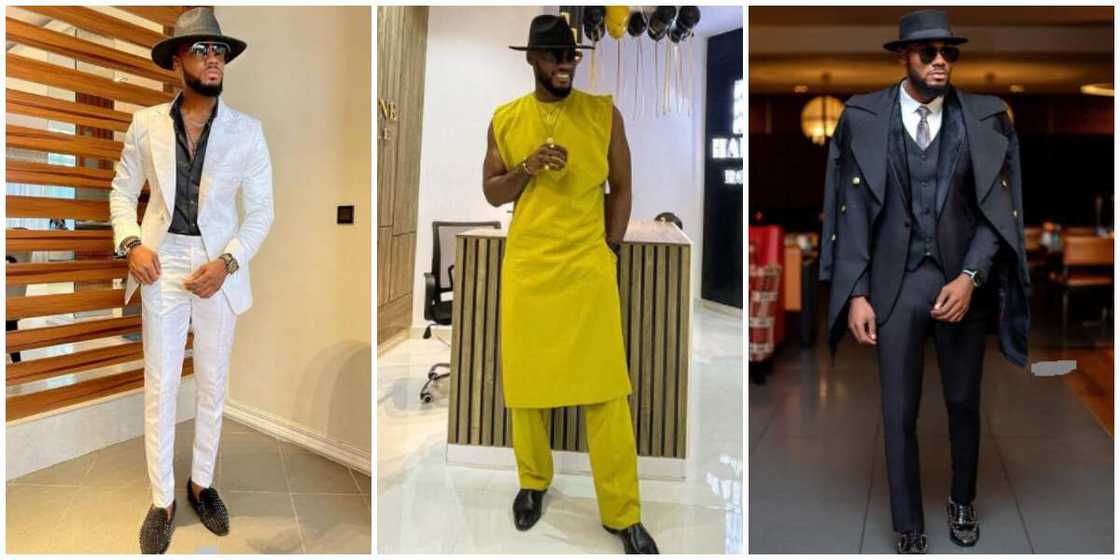 Photos of BBNaija star Prince.