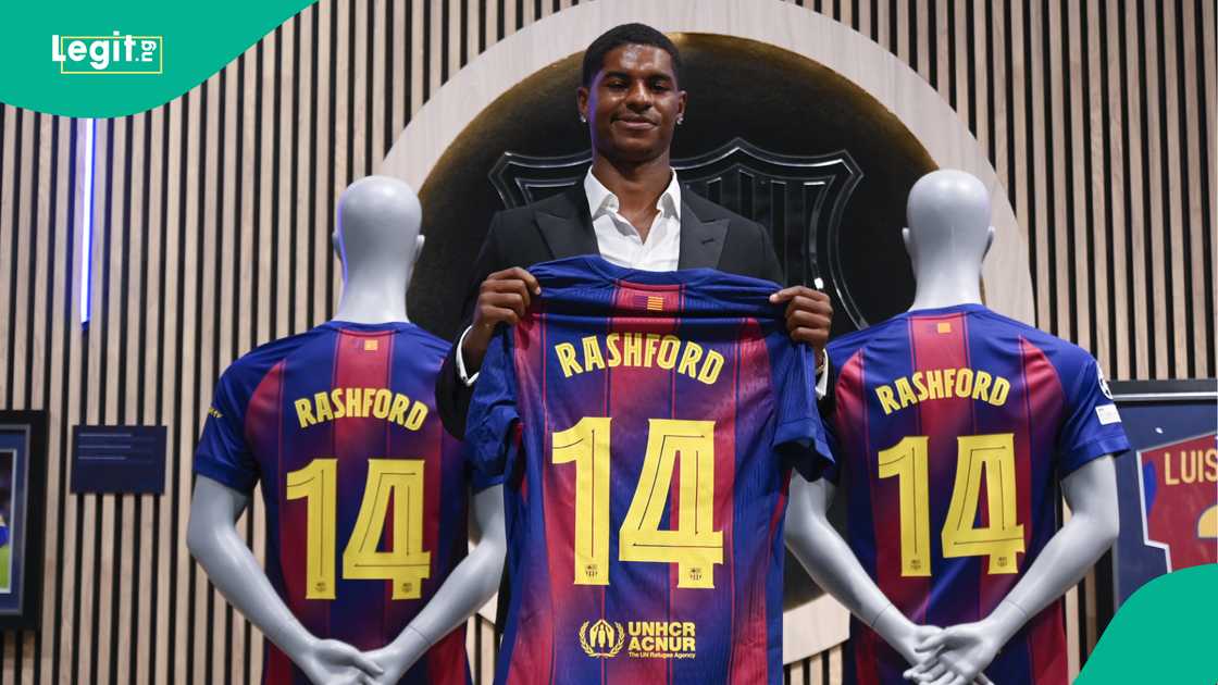 Marcus Rashford, Barcelona, Camp Nou, Catalonia, Spain, La Liga Marcus Rashford, Barcelona, Camp Nou, Catalonia, Spain, La Liga