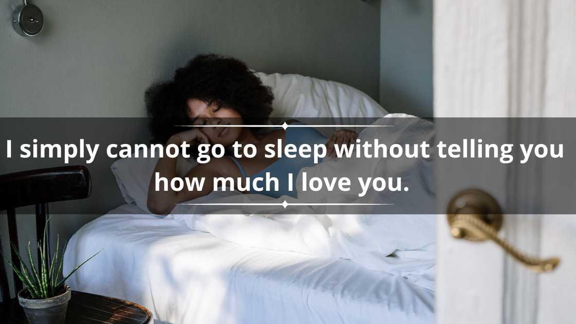A romantic good night love message