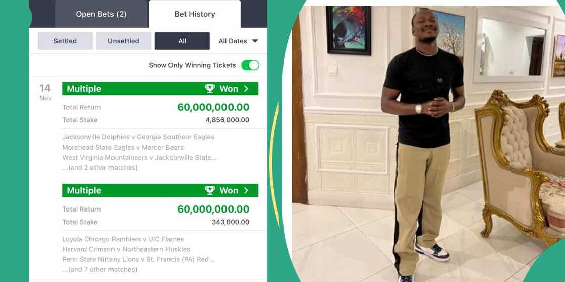 Nigerian man, betting, N180m Nigerian man, betting, N180m
