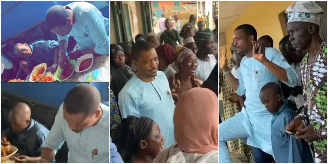 Shina Peller was recently in his hometown of Iseyin, Oyo state Shina Peller was recently in his hometown of Iseyin, Oyo state