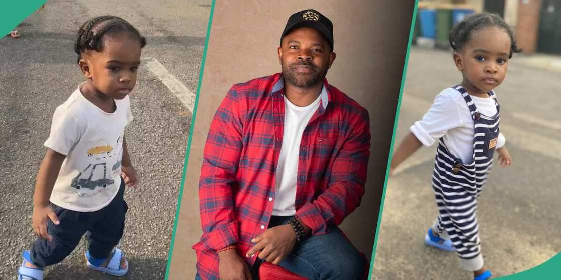 Leaked images of Gabriel Afolayan's sons trend online. Leaked images of Gabriel Afolayan's sons trend online.