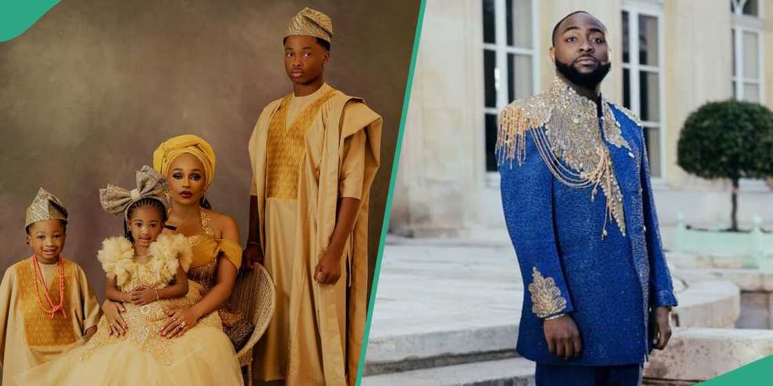 Folashade, her children, and Davido Folashade, her children, and Davido