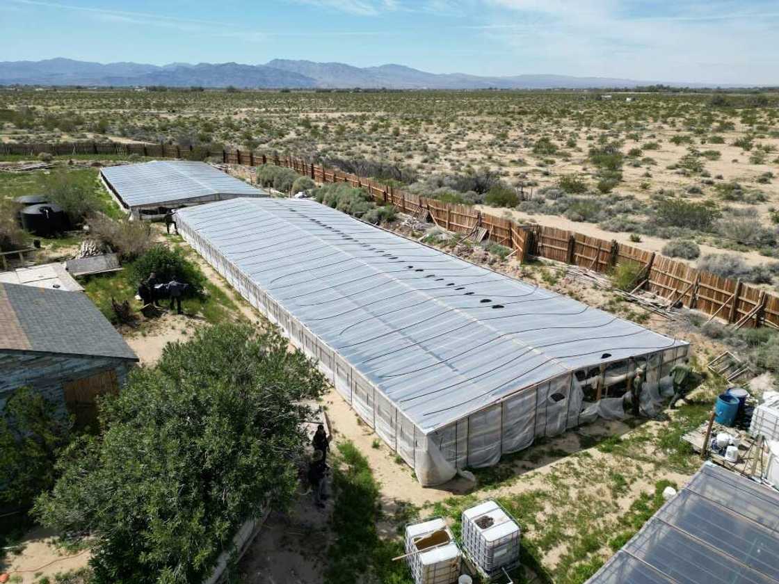 Warehouses dot the Southern Californion countryside Warehouses dot the Southern Californion countryside