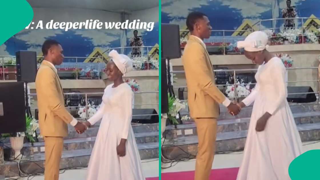 Couple gets wedded at Deeper Life church. Couple gets wedded at Deeper Life church.