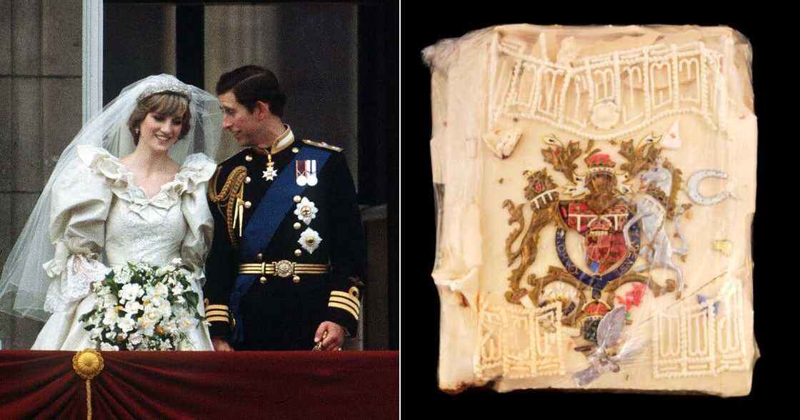 Princess Diana, Prince Charles, Wedding Cake Slice, Auction Princess Diana, Prince Charles, Wedding Cake Slice, Auction