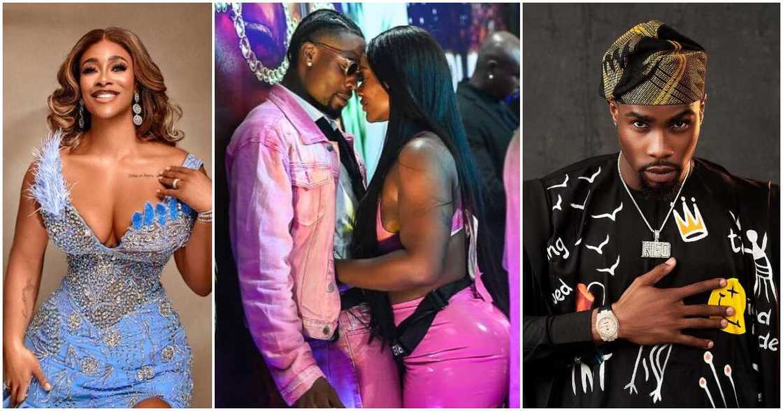 BBNaija All Stars: Uriel and Neo kiss. BBNaija All Stars: Uriel and Neo kiss.