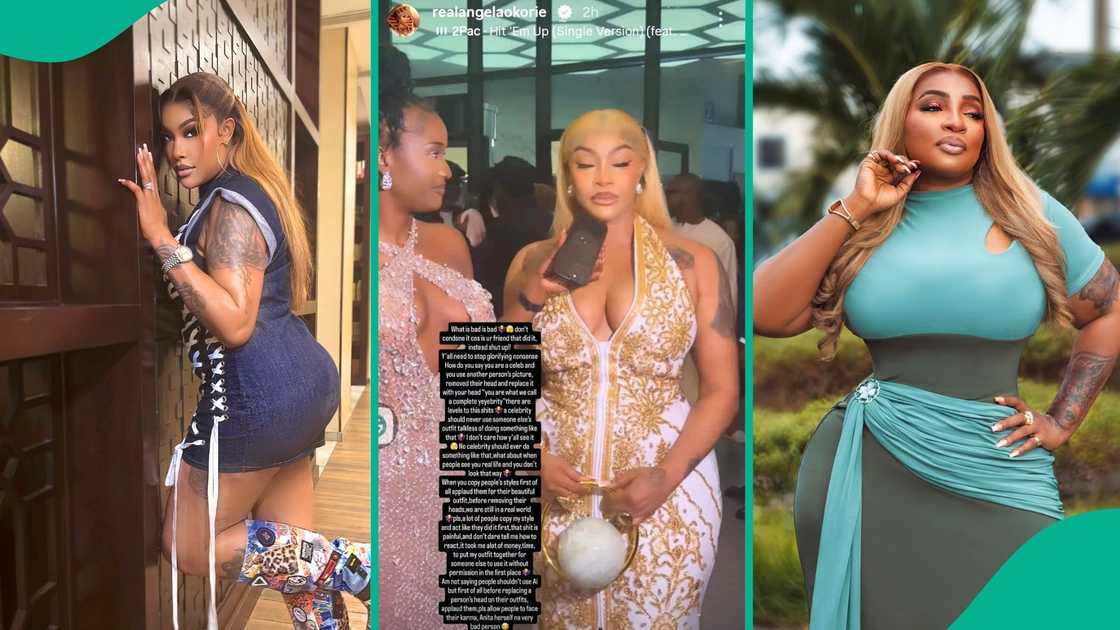 Angela Okorie slammed Anita Joseph for cropping out Caramel Plug's head in AI-edited photo