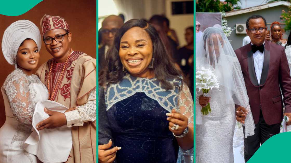 Tope Alabi's daughter thanks her second dad days after her wedding as she ignores her biological father. Tope Alabi's daughter thanks her second dad days after her wedding as she ignores her biological father.