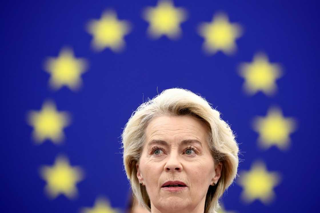 European Commission President Ursula von der Leyen says leaders must take a decision on Ukraine funding at the summit